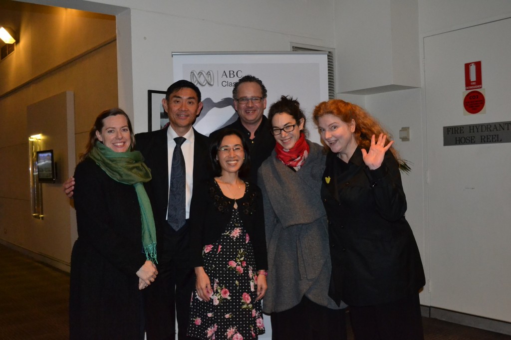 Acacia Quartet, Lyle Chan and publicist Yuka Saponaro, Post-concert, Sydney