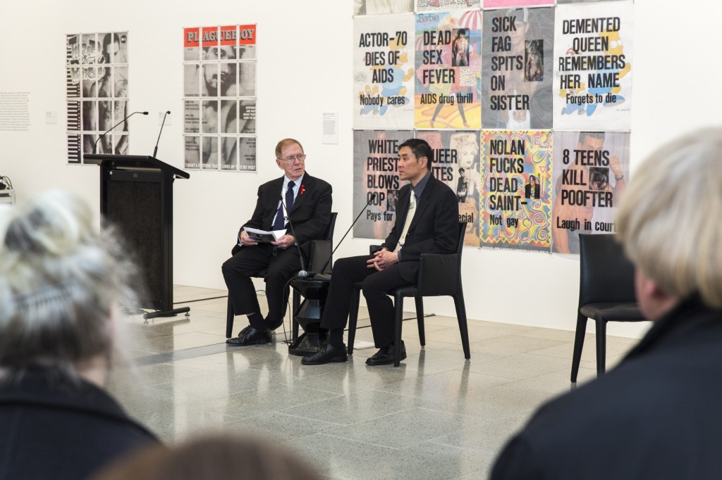 The Hon Michael Kirby in conversation with Lyle Chan onstage at National Gallery of Victoria , 23 July 2014