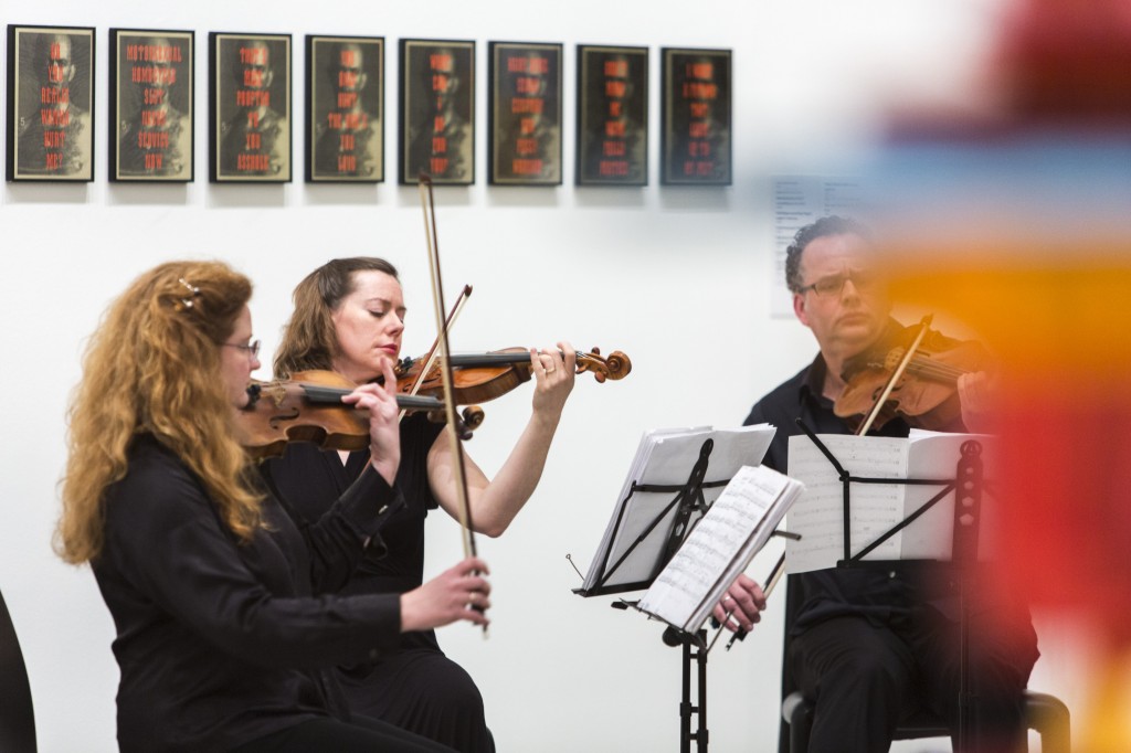 Acacia Quartet. Performance at David McDiarmid retrospective, National Gallery of Victoria, National Gallery of Victoria, July 23, 2014